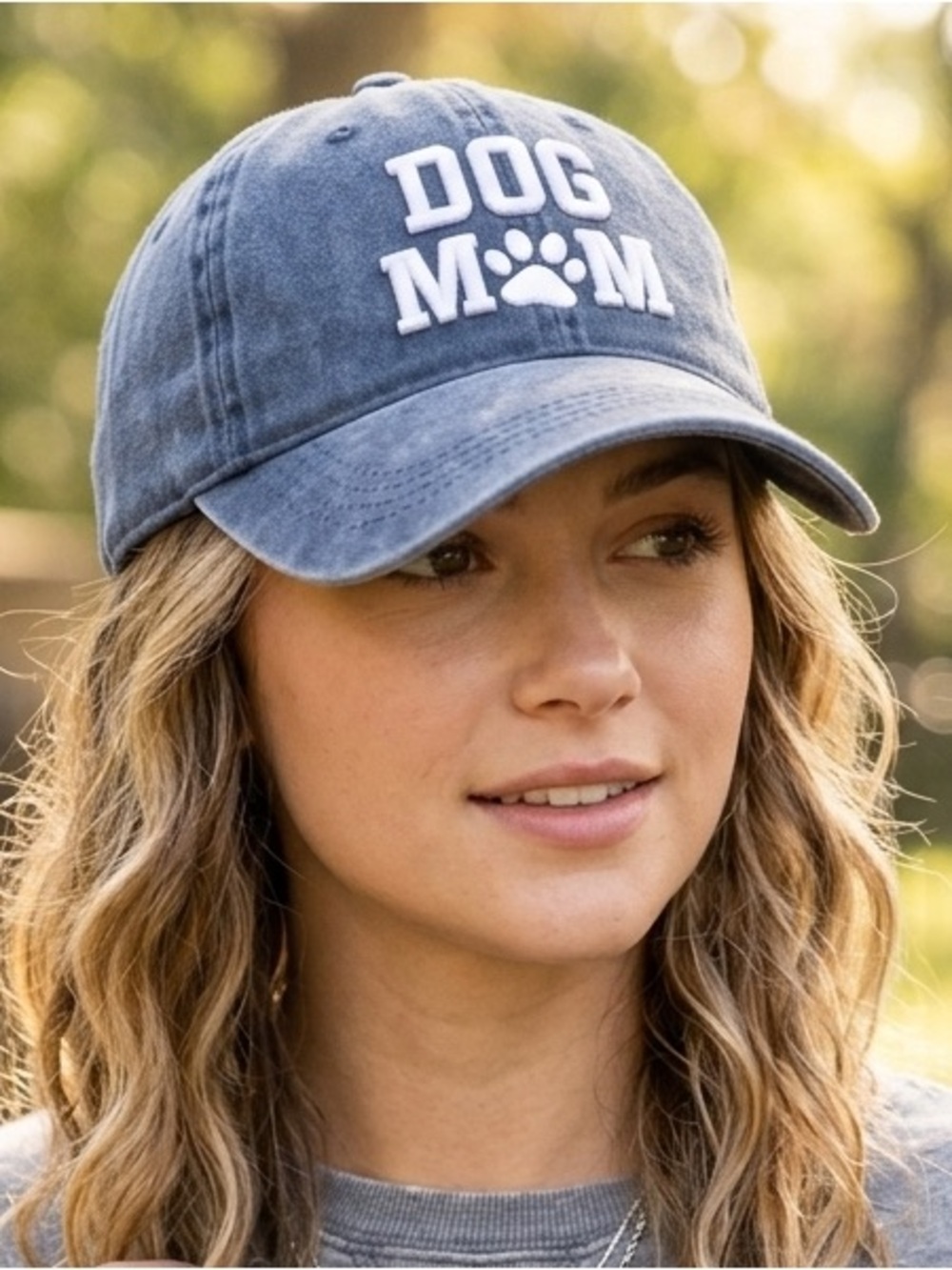 Embroidered Dog Mom Baseball Cap